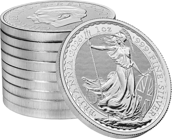 Package of 100: 1 oz Britannia Charles III Silver Coins | 2026