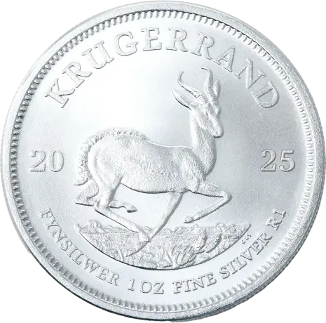 Package of Ten:   1 oz Krugerrand Silver Coin | 2025