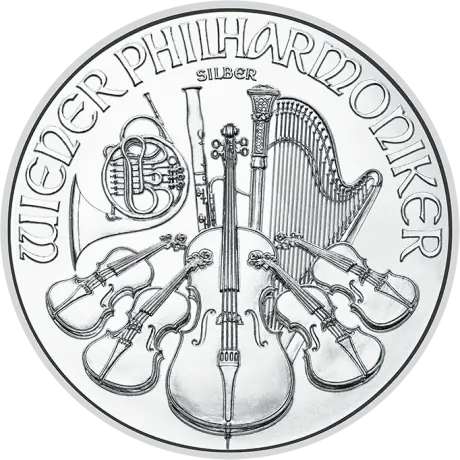 Package of Ten:   1 oz Vienna Philharmonic Silver Coin | 2026